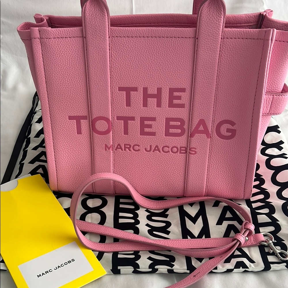 Marc Jacobs Pink Structured Tote Bag